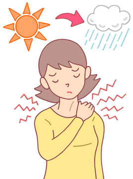 健康障害のイラスト - 天気痛・気象病・健康障害