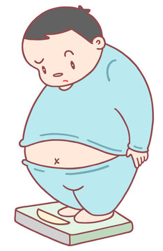 健康管理のイラスト - 肥満・体重増加・太りすぎ
