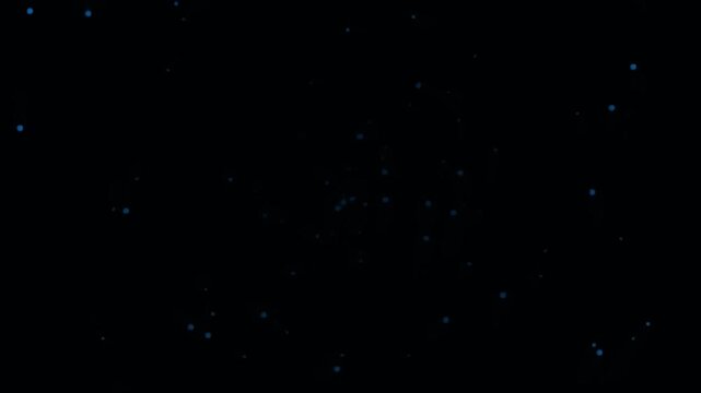 Dark black abstract background with subtle blue glowing particles