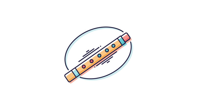 colorful cartoon flute icon