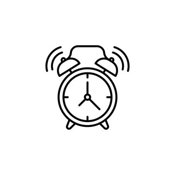 Ringing alarm clock vector icon illustration for time management deadline concept