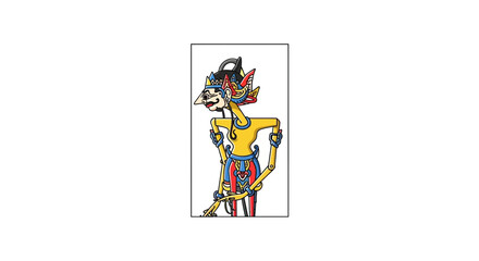 Fototapeta premium colorful abstract figure with red blue and yellow