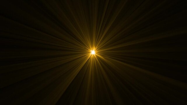 Sun Light Rays Overlays. Sun light shine light effect animation on black background
