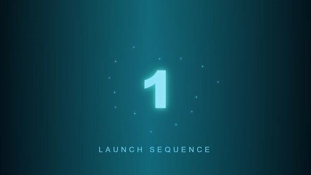 Countdown tech with blue background