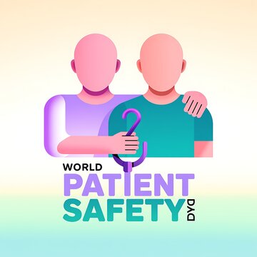 World patient safety day concept vector illustration featuring medical care and healthcare support, healthcare