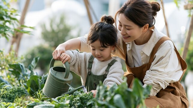 Sustainable Gardening: A Mother and Child's Journey