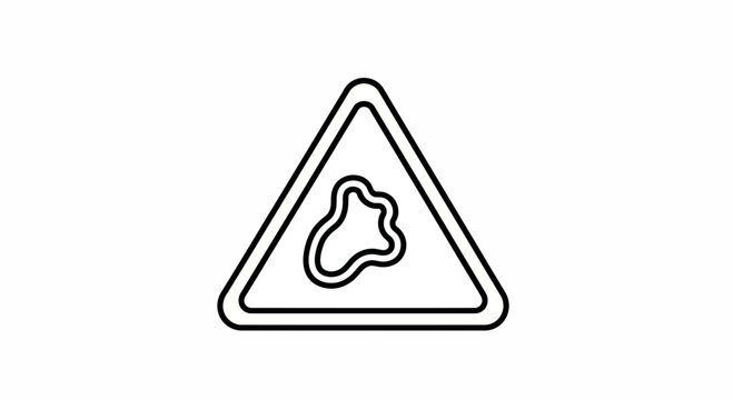 black ice road sign warning