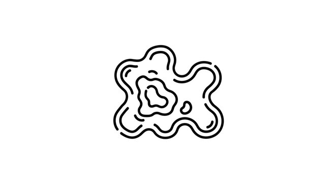 black line art blob shape