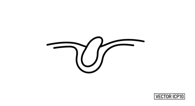 black line art knot icon