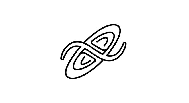 black line art knot design