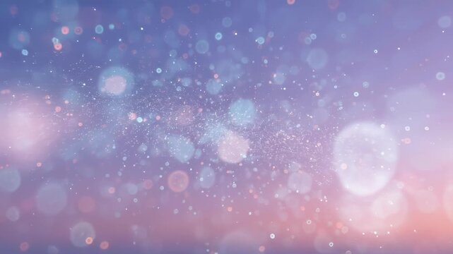 Glowing Particles Float in Soft Pastel Sky Creating Dreamy Abstract Background for Branding or Wellness Content