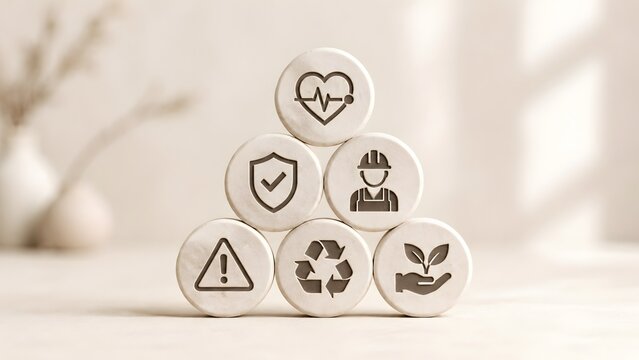 Environmental Health Safety EHS And Workplace Sustainability Token Pyramid