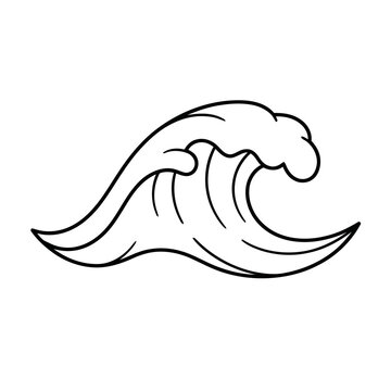 Stylized wave outline