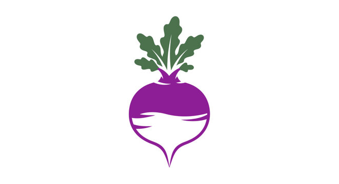 Minimal purple beet root vegetable icon graphic