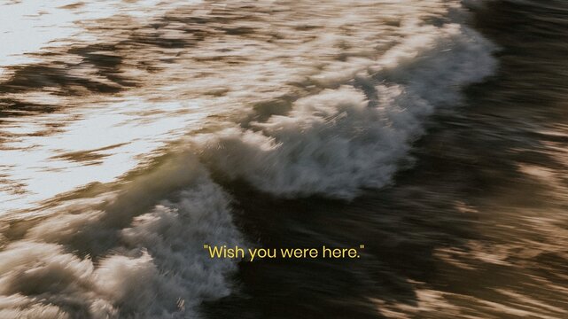 Aesthetic beach quote blog banner template