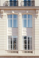 Fototapeta premium European building window architecture entrance.