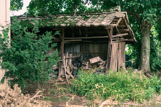 old abandoned japanese house