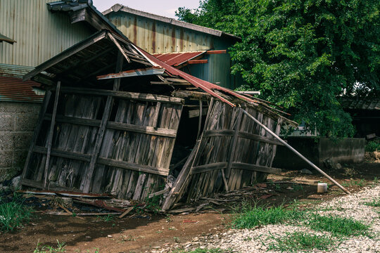 old abandoned japanese house