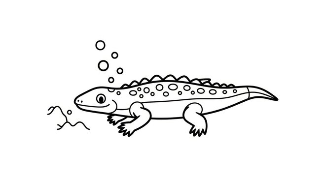 amphibian aquatic animal cartoon.