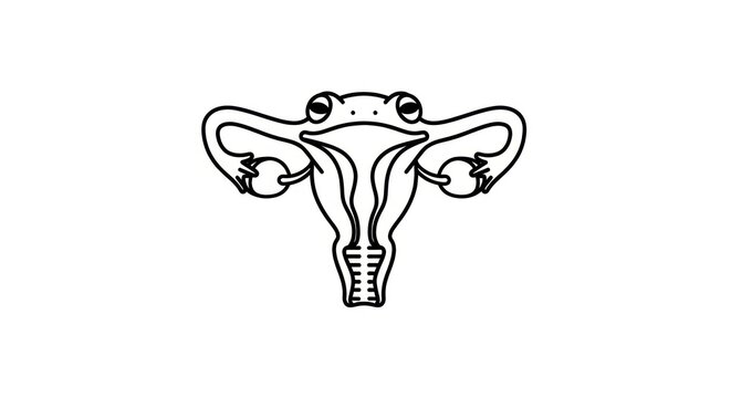 Female reproductive system anatomy diagram.