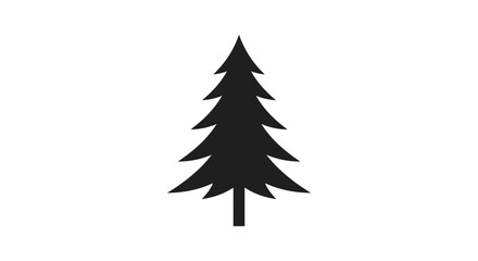 Obraz premium Minimal Pine Tree Vector Illustration