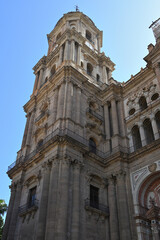Fototapeta premium Die Kathedrale von Málaga im südspanischen Málaga - bedeutendes Renaissance- und Barock Bauwerk, Spanien