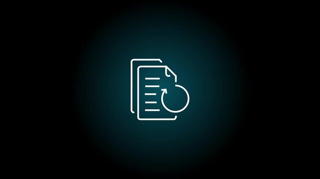 Animated electronic files icons. File management line animation library. Digital documents. Download and share. Black illustrations on white background. HD video with alpha channel. Motion graphic