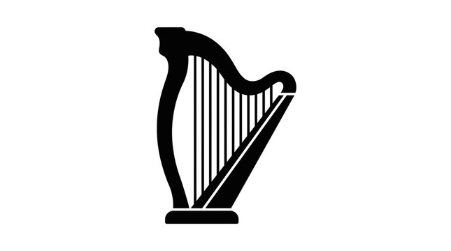 Classical Harp Vector Illustration