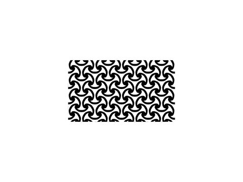 Abstract seamless pattern floral black on white background 