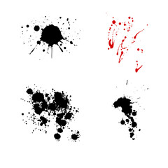 Fototapeta premium red paint splatter on white background for creative design