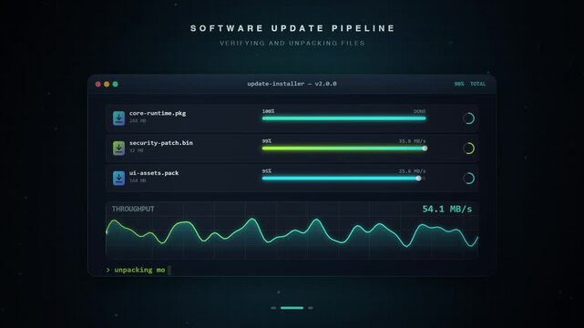 Software Update Pipeline Digital Dashboard Interface