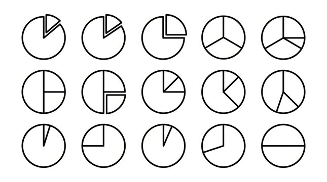 Collection of minimalist clock faces showing various times and styles.
