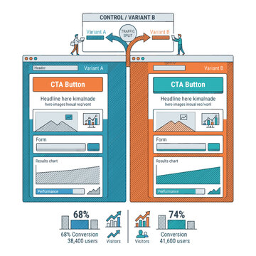 A/B testing platform dashboard for SaaS analytics websites