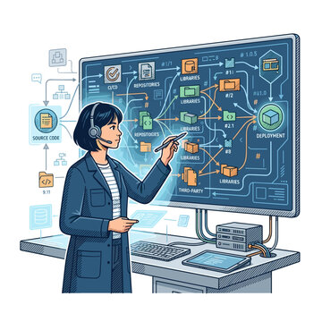 Security engineer auditing software supply chain SBOM for compliance articles