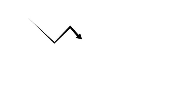 Downward Zigzag Arrow Animation, zigzag arrow pointing downward