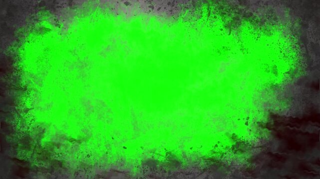 Distressing help me text overlay with dripping red letters on glowing neon green grunge background with cracked texture background