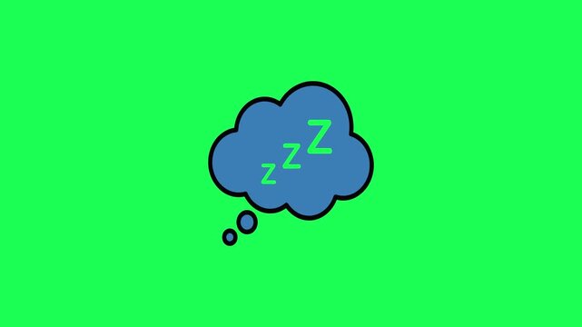 Cartoon thought bubble with zs representing sleep and dreaming