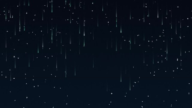 Digital rain glowing lines background