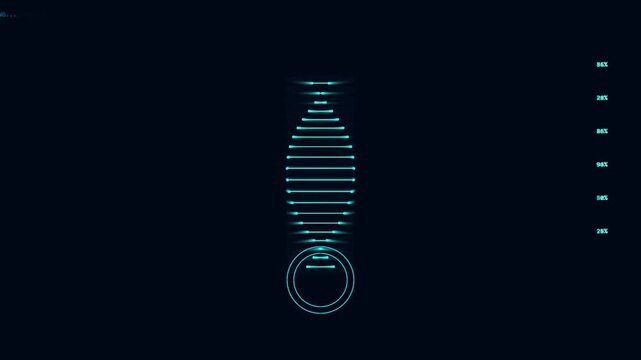 Abstract dna sequence visualization showing digital genetic data on dark background.