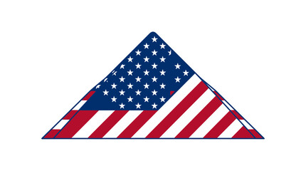 Fototapeta premium Folded American Flag Vector Illustration