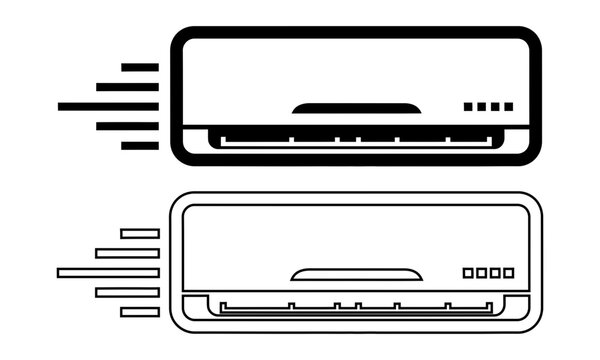 Modern air conditioning units with speed lines