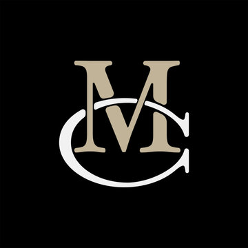 Elegant interlaced letter M and C monogram logo design for luxury corporate identity