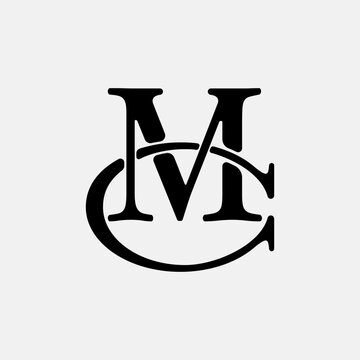 Classic black interlocking CM monogram letter logo for branding and luxury identity