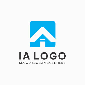 IA AI Letters initial logo vector image