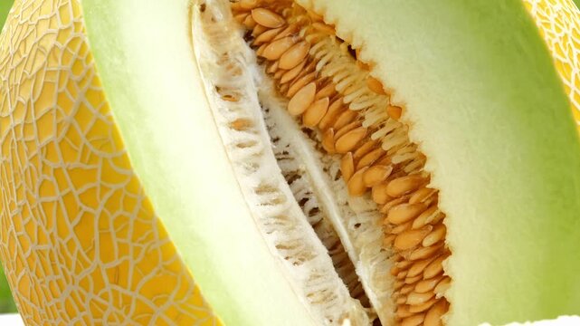Sliced Yellow Melon in Woven Basket