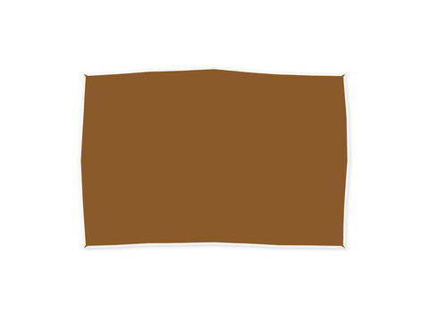 A solid brown rectangular banner isolated against a clean white background