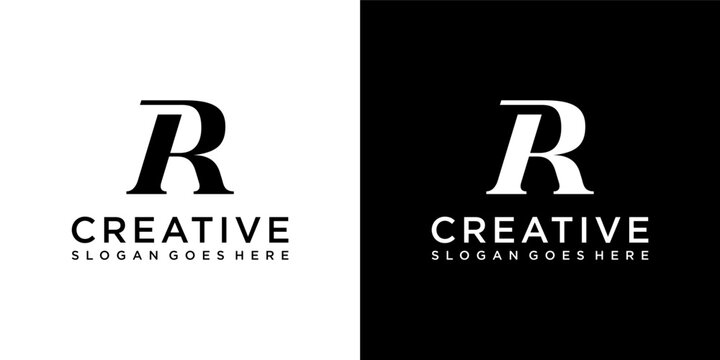AR or RA initial letter logo design vector concept
