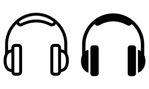 Black headphones with over-ear and on-ear designs