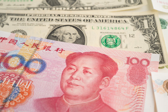 China yuan banknote money, investment economy business and banking.