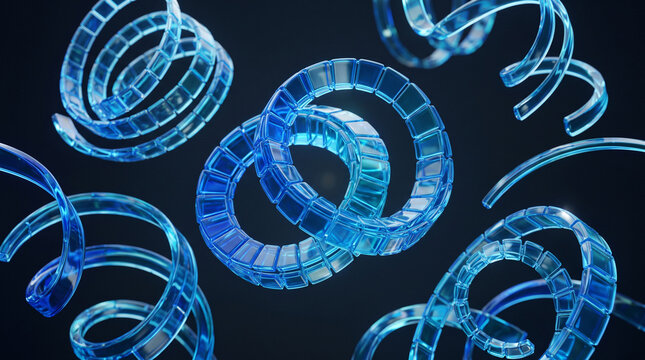 abstract blue background with circles
